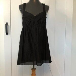 PURPLE Hearts cotton silk crochet tank top sz lg